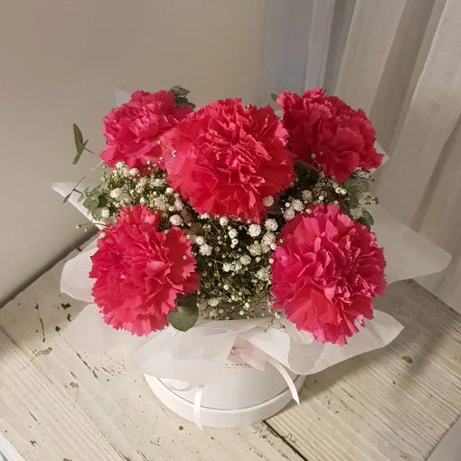 Pink Carnations Hat Box - Image 2