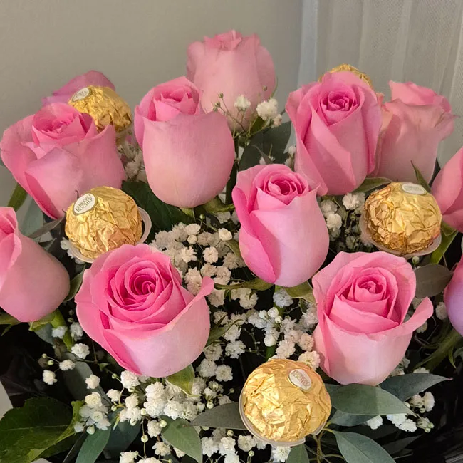 12 Hot Pink Rose Luxe Hat Box - Image 3