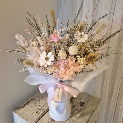 Dried Flower Vase Pink Large