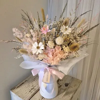 Dried Flower Vase Pink Large