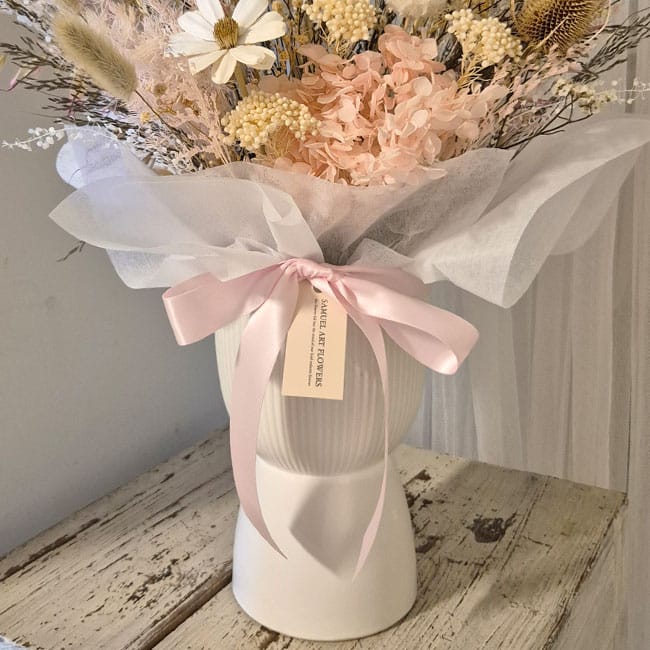 Dried Flower Vase Pink Large - Image 4