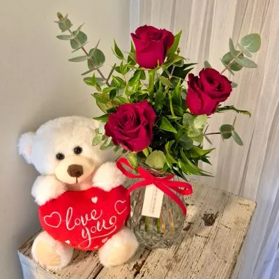 Rose and Teddy Bear