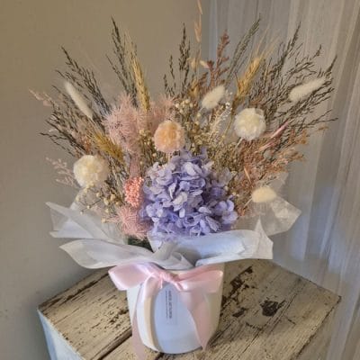 Dried Flower Vase Blue