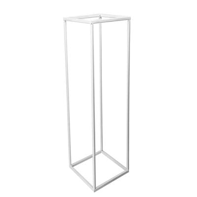 White Metal Flower Plinth